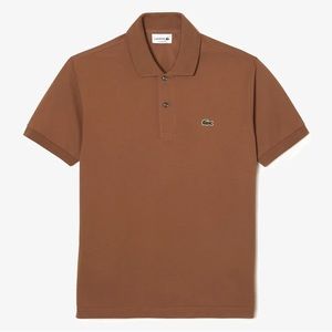 new lacoste classic fit light brown polo